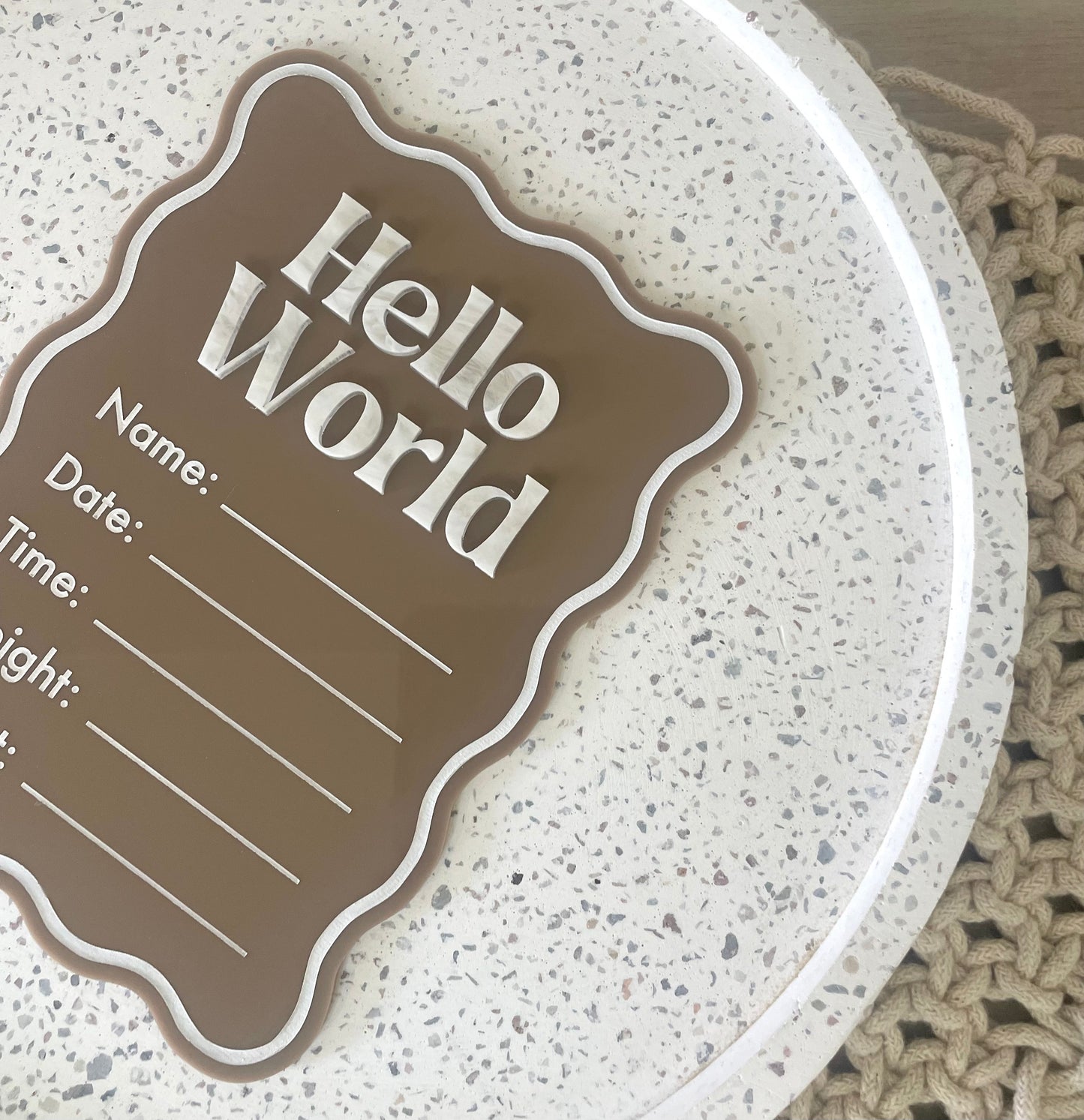 Espresso Baby Introduction Card