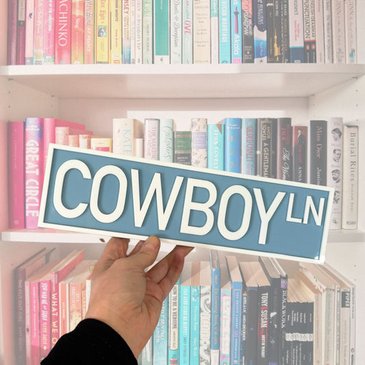 Dusty Bookshelf Sign