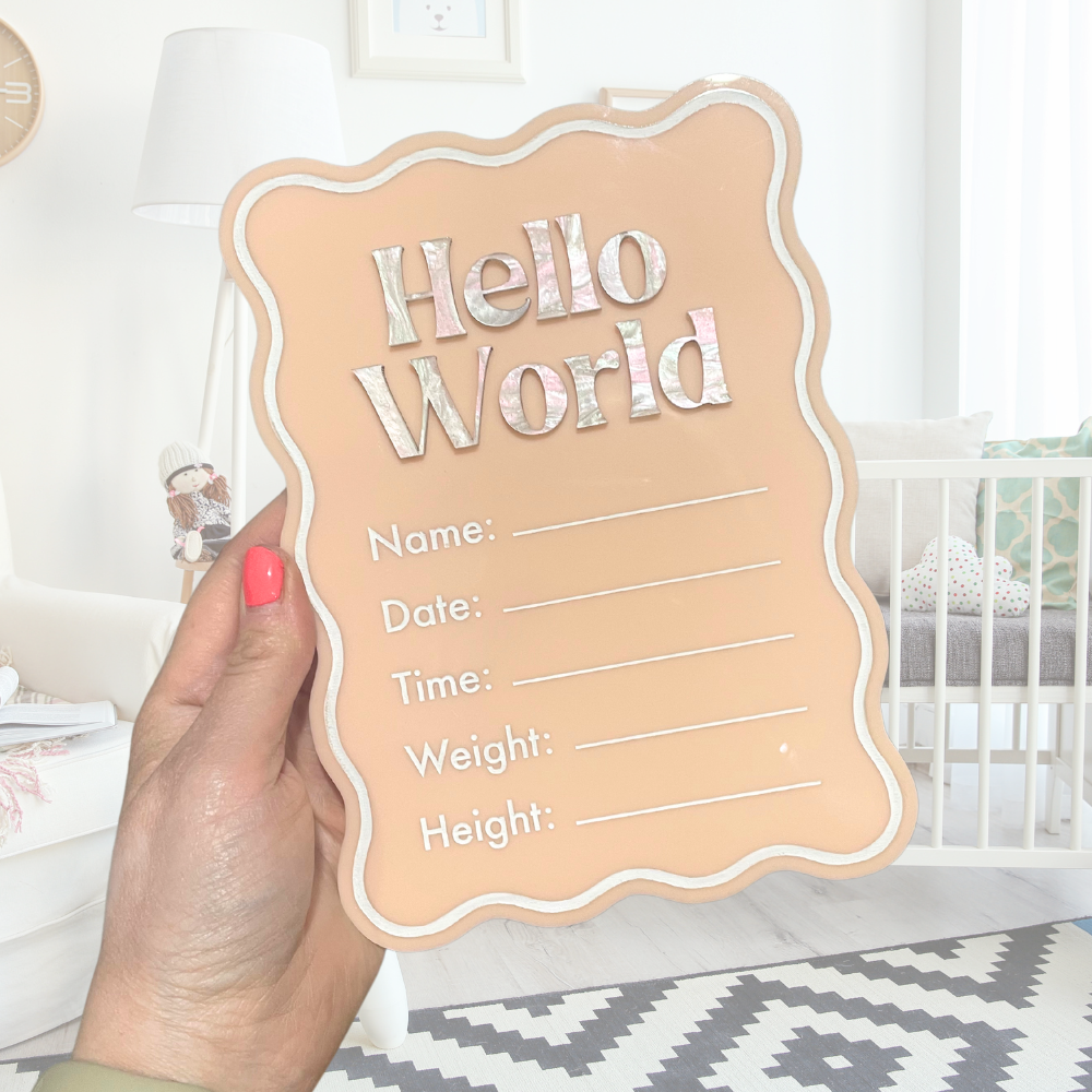 Peach Baby Introduction Card