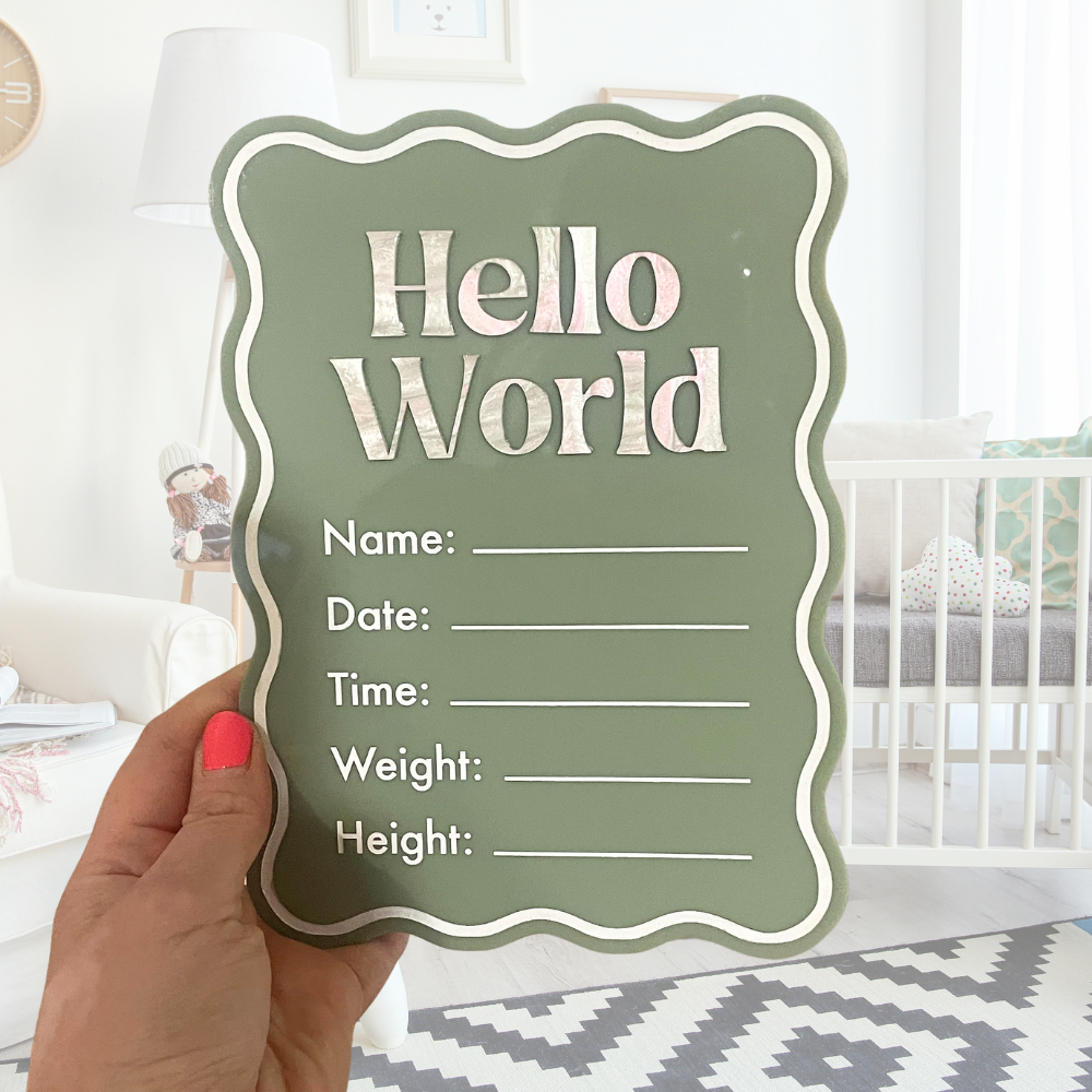 Moss Baby Introduction Card