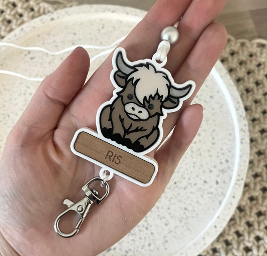 Cute Highland Cow Lanyard