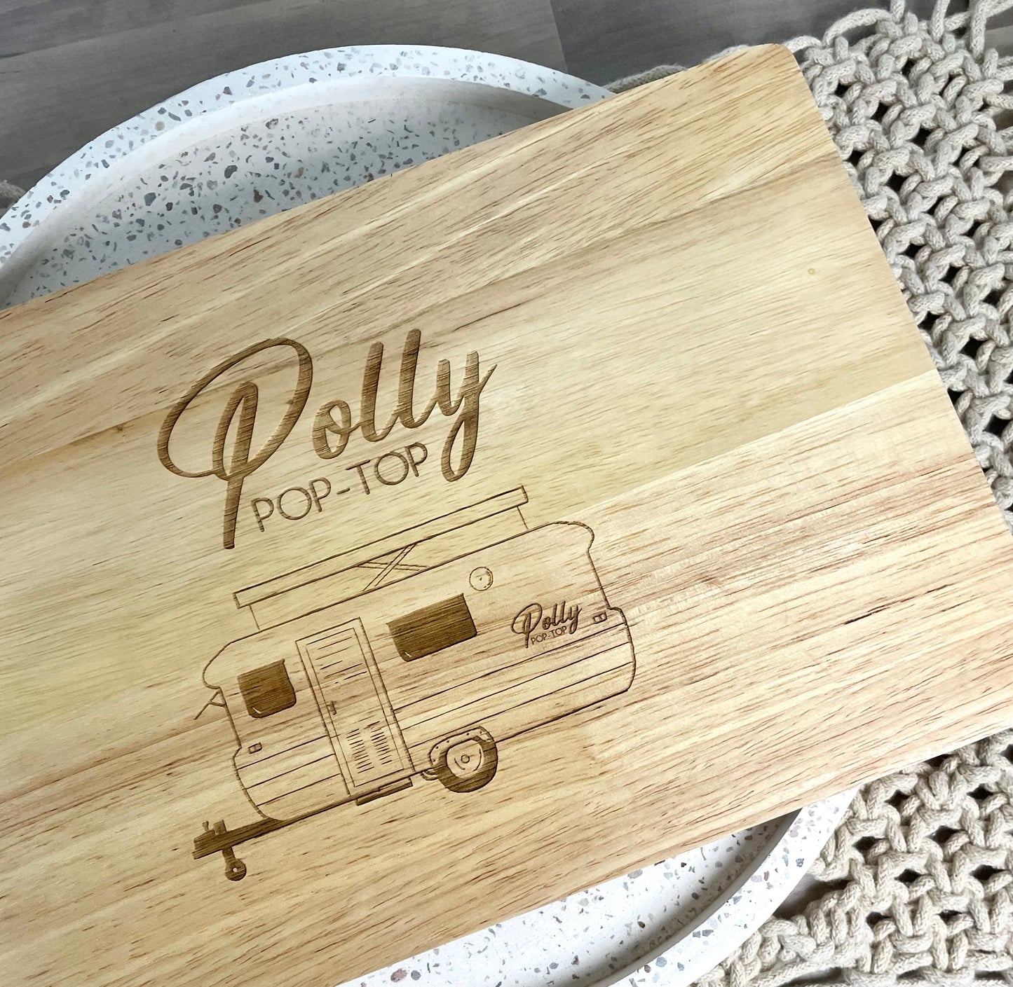 Caravan Engraved Chopping Board