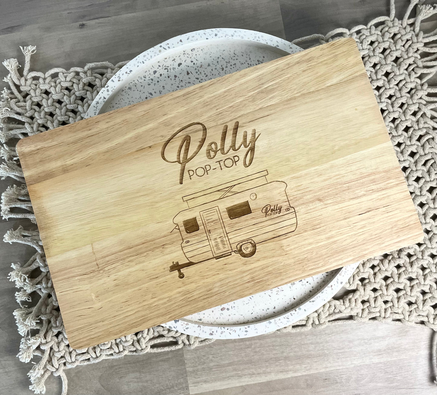 Caravan Engraved Chopping Board