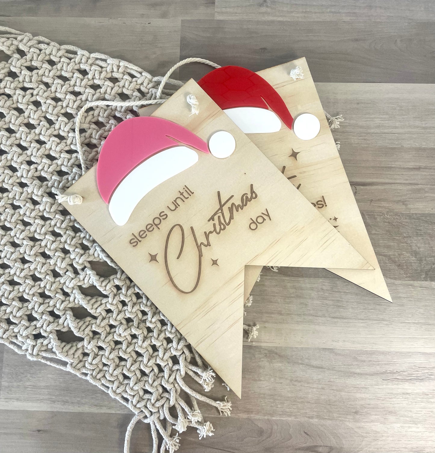 Christmas Countdown Sign -PINK