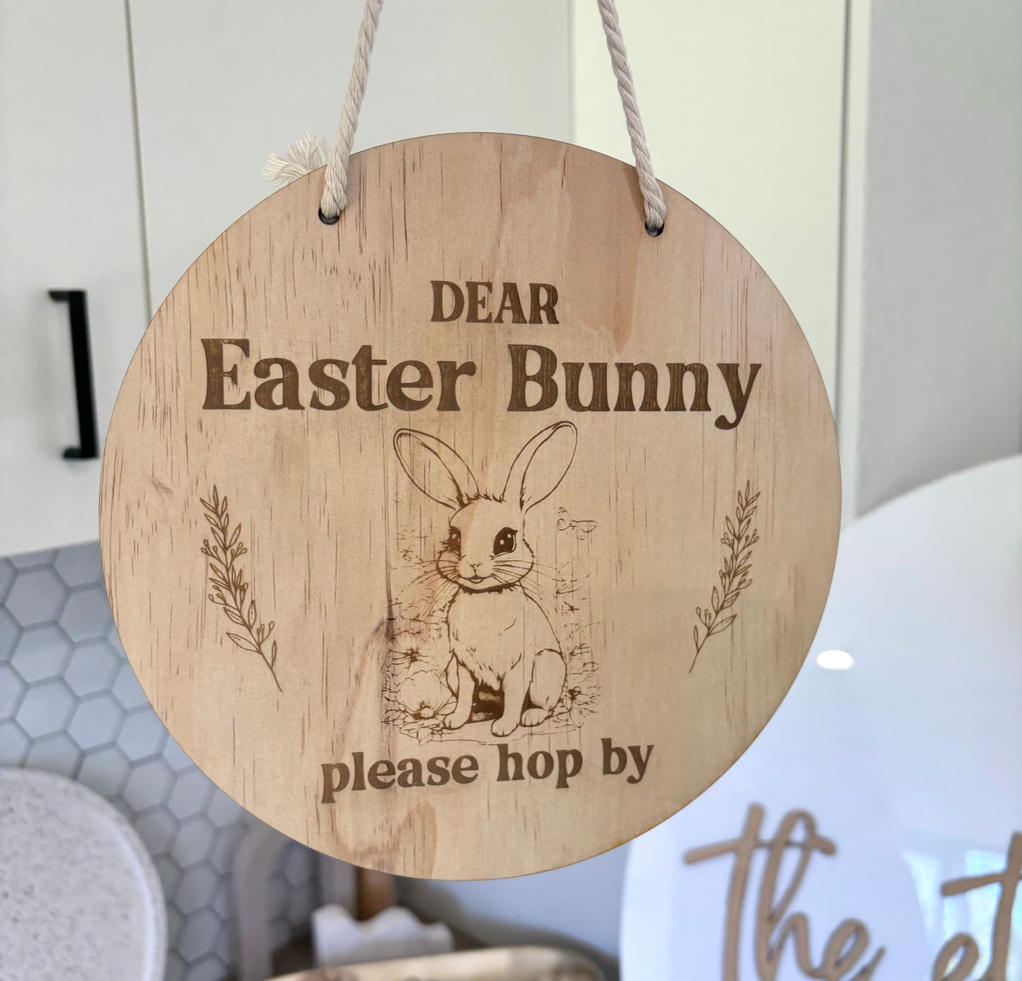 Easter Bunny Stop Here Sign