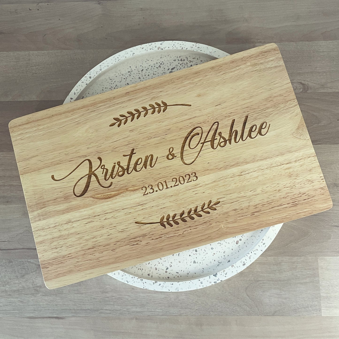 Personalised Double Name Chopping Board