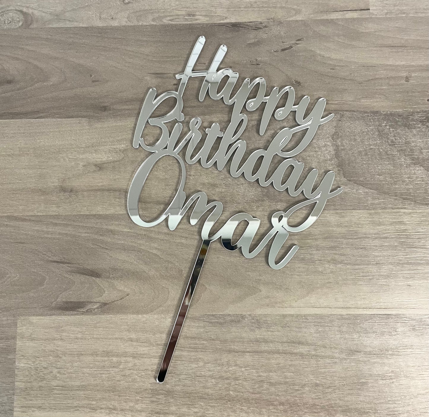 Happy Birthday Name Cake Topper