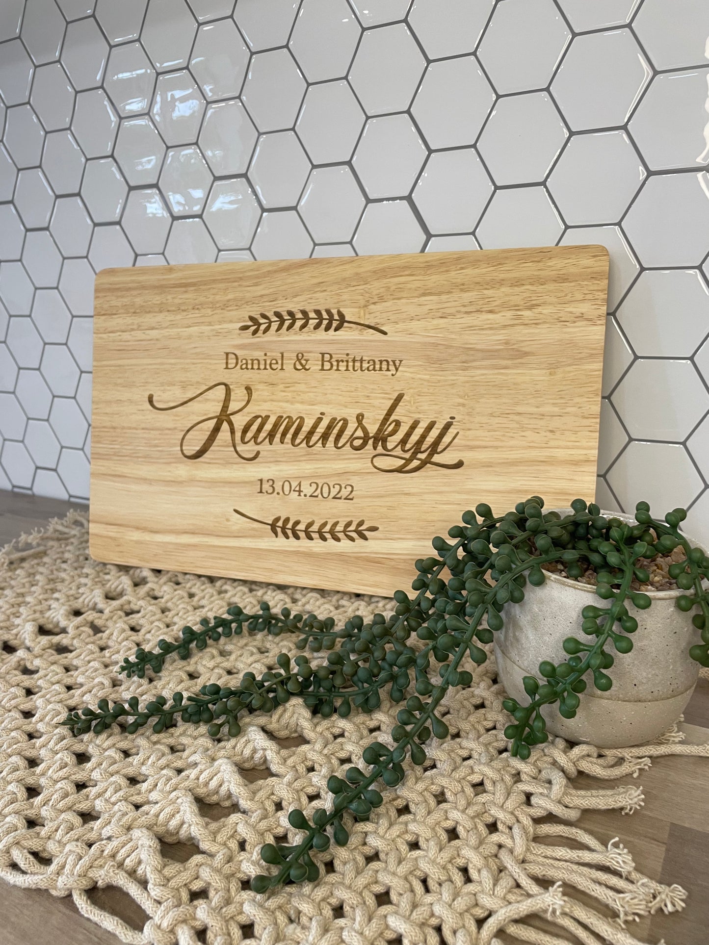 Personalised Last Name Chopping Board