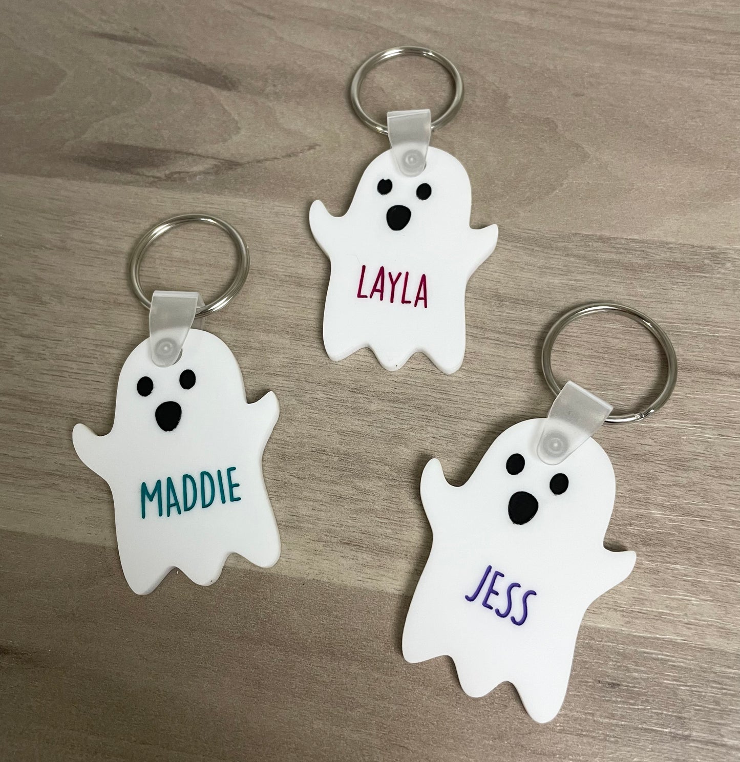 Boo! Ghost Keychains