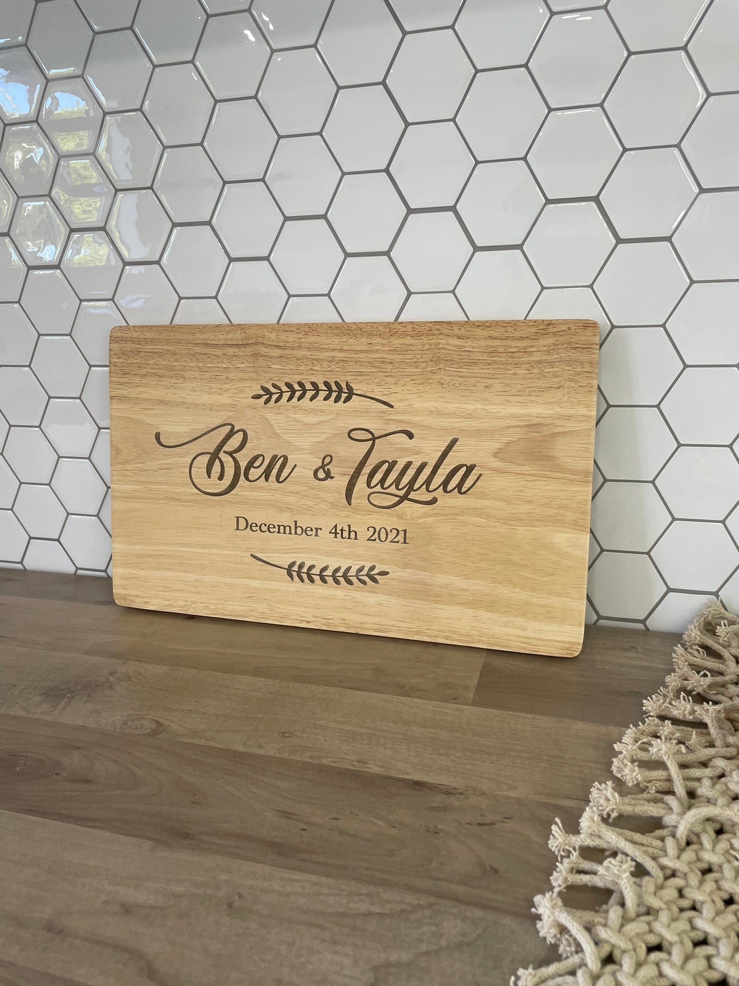 Personalised Double Name Chopping Board