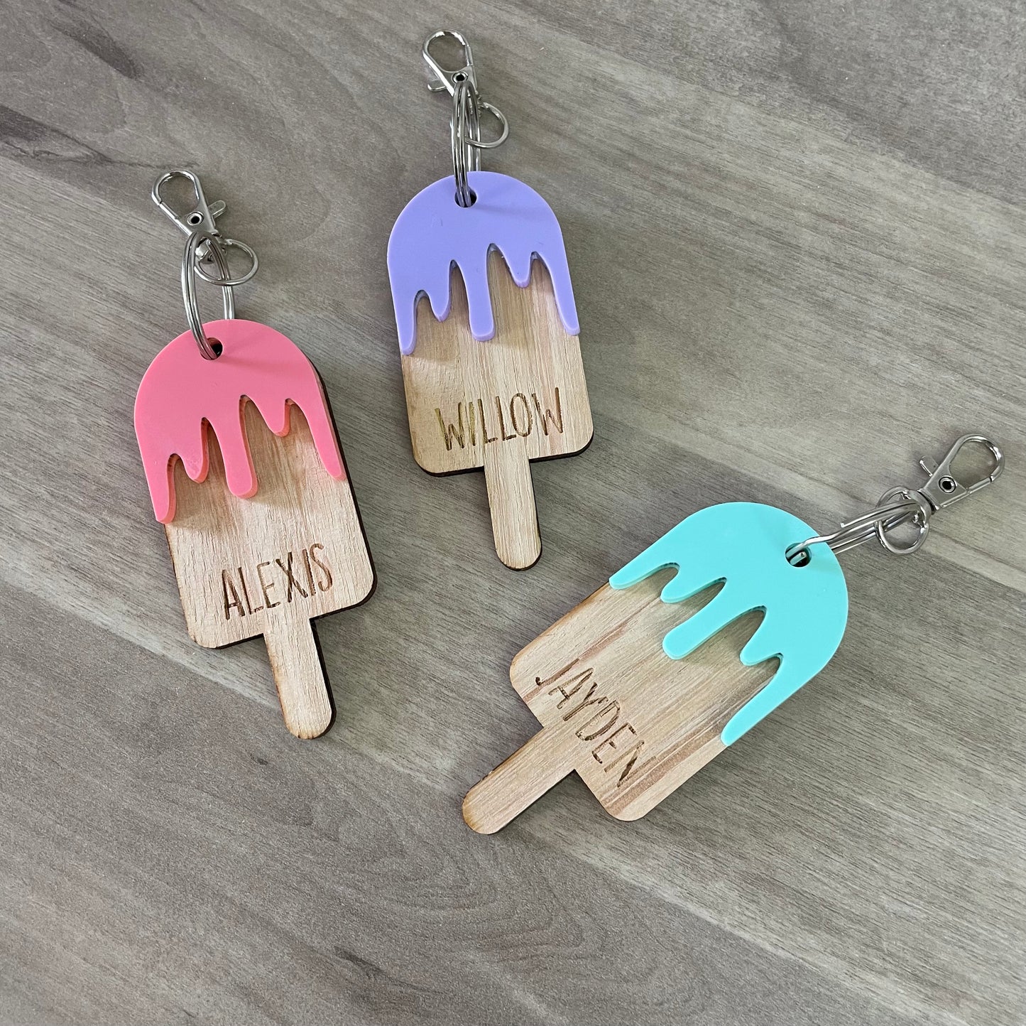 Personalised Popsicle Keychain