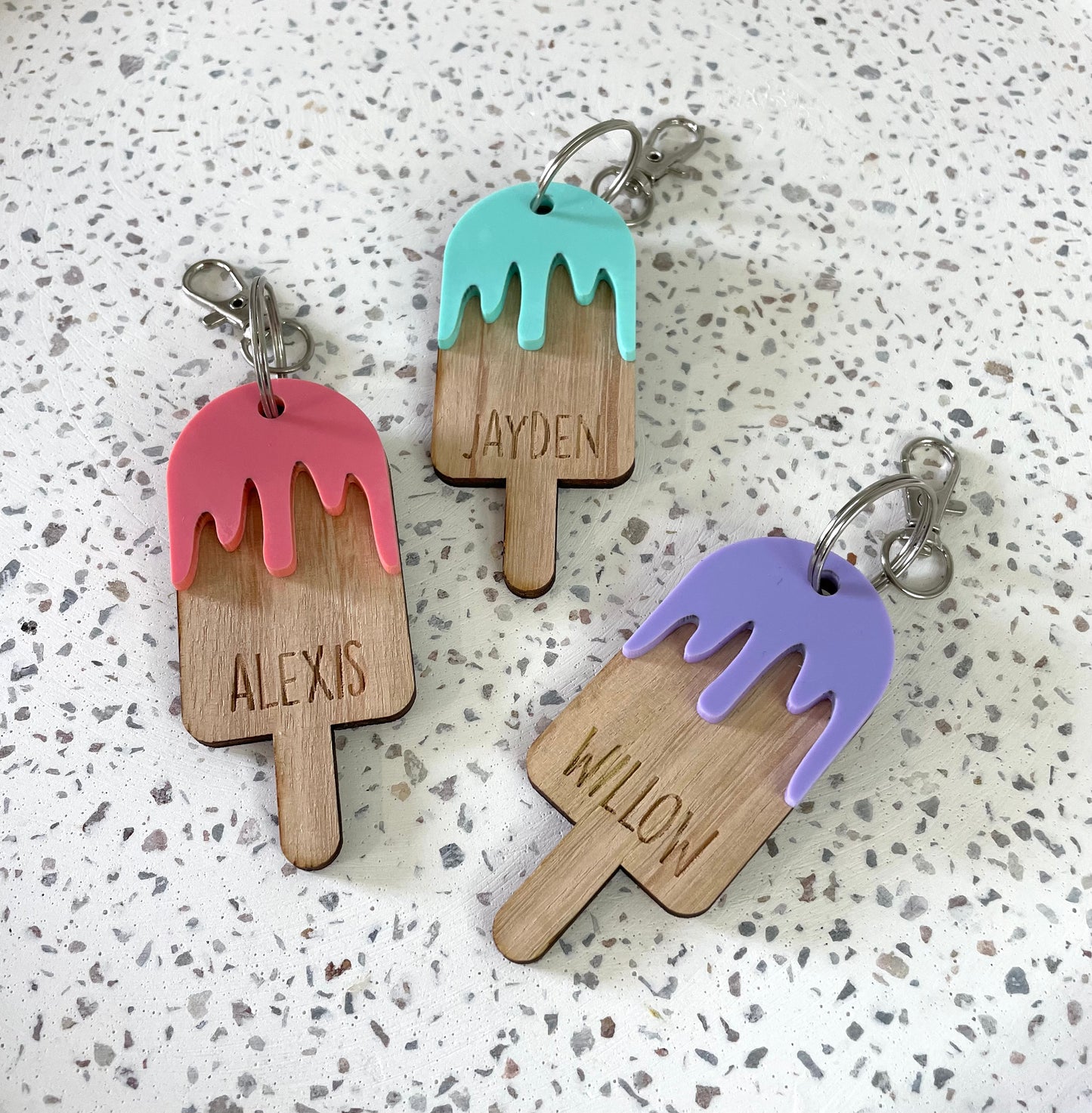 Personalised Popsicle Keychain