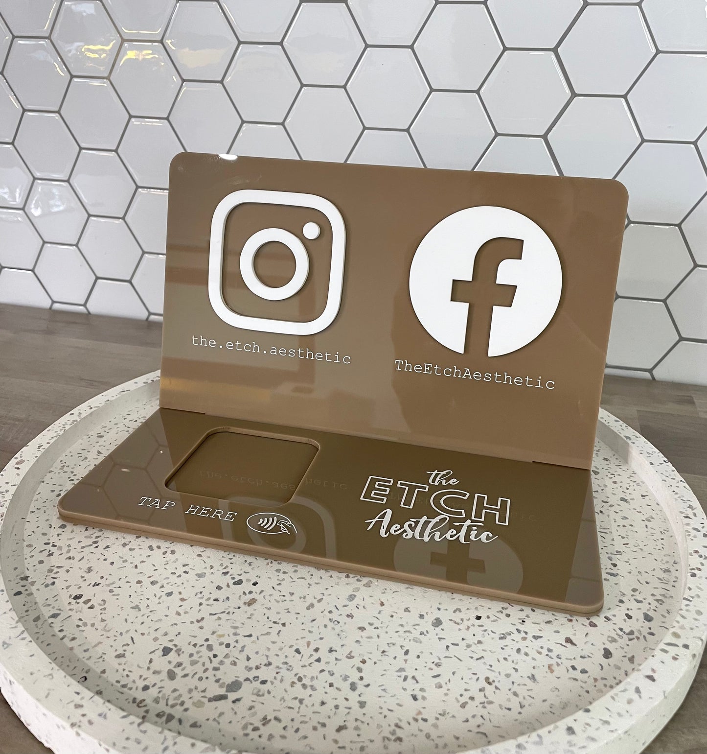 Social Media Stand with Square Holder