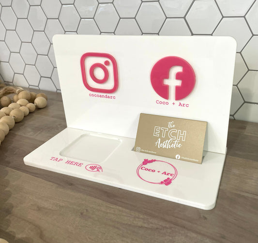 Social Media Display with Square & Card Holders