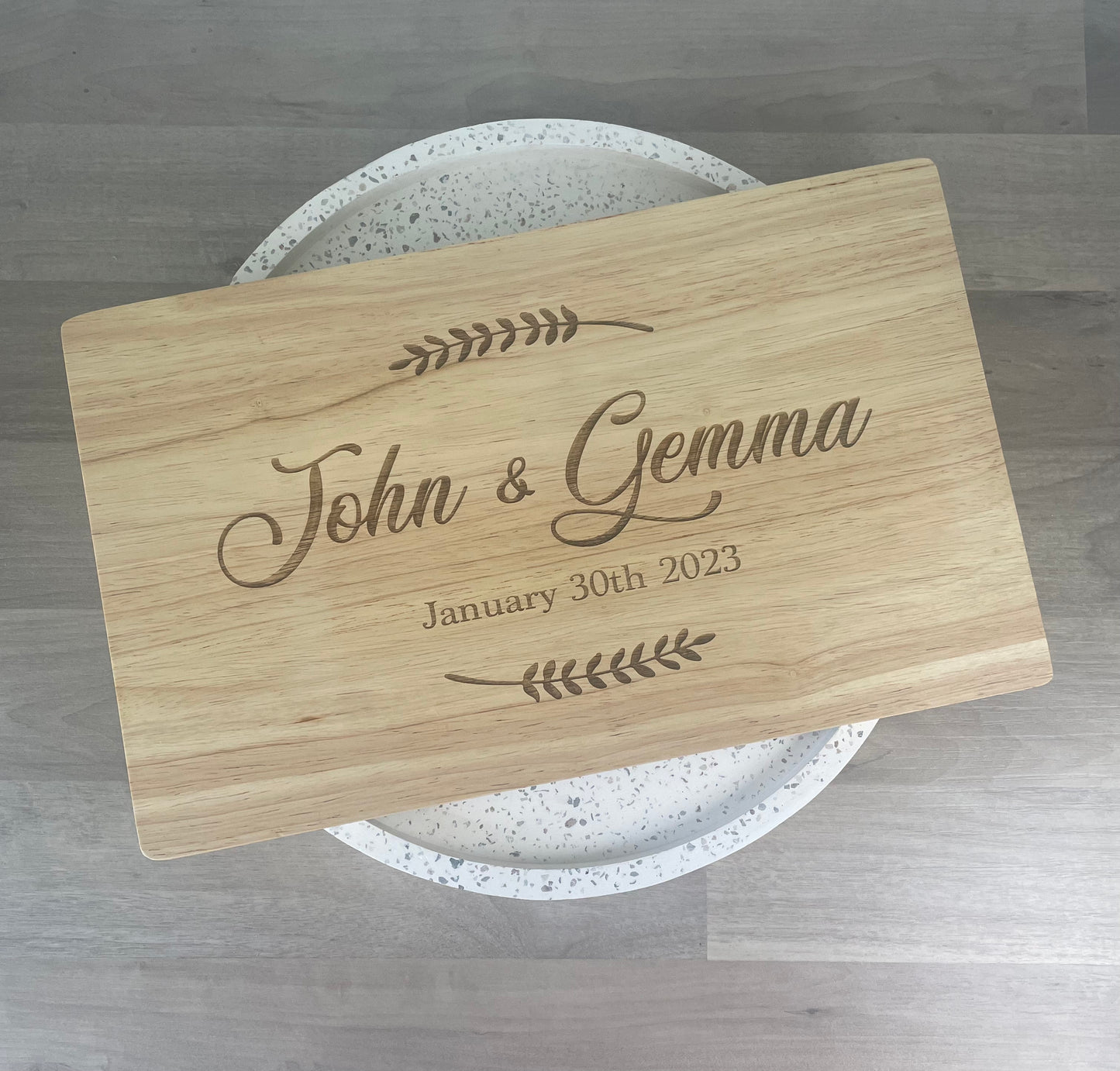 Personalised Double Name Chopping Board